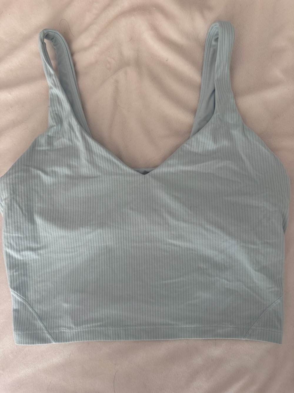 lululemon athletica pale blue ribbed bralette